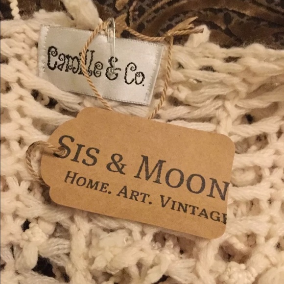 Camille & Co ivory fringe sweater vest NWT - Picture 8 of 8